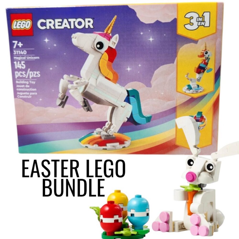 LEGO EASTER BUNDLE Unicorn Bunny Set SPRING Decor 31140 30668 Basket Gift Stocki